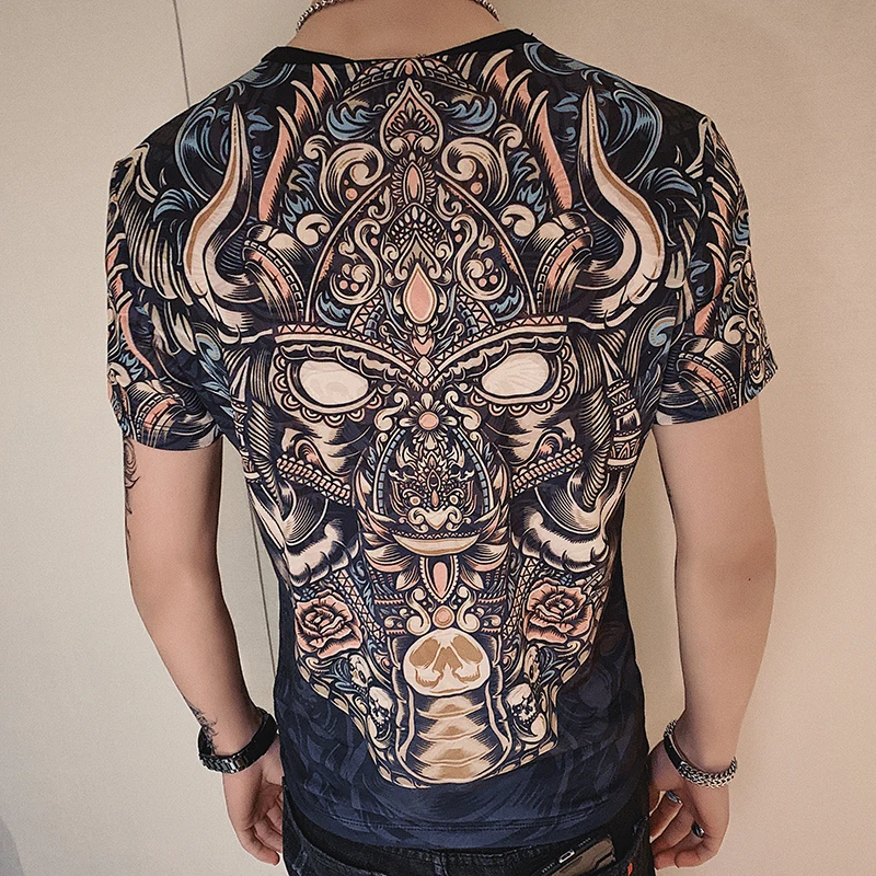 

Luxury Retro Fashion 3D Print T-shirt Men Summer O-Neck Short Sleeve Tees Harajuku Streetwear T Shirt Funny Tops Male Clothing