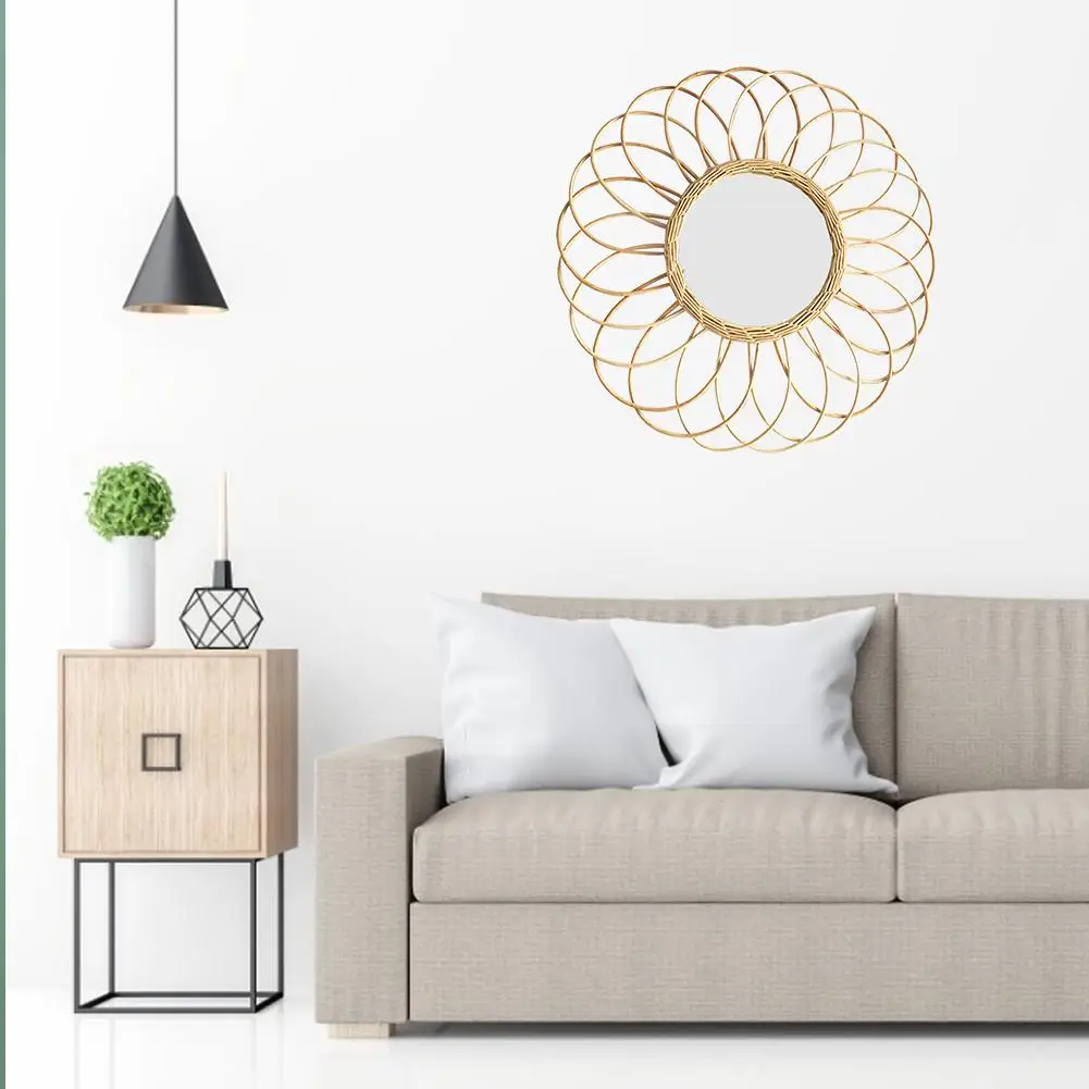 1 шт. инновационное подвесное настенное зеркало с бахромой макраме круглый