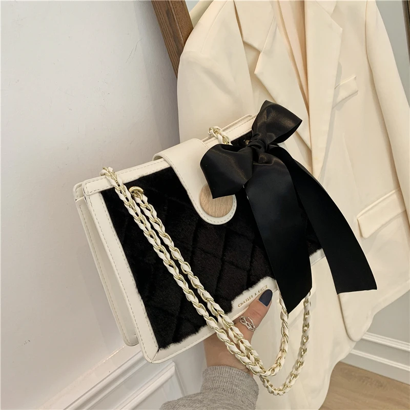 

Designer Fashion Casual Famale Lozenge High capacity Bag Shoulder Lady Bags Handbags Women Pu Leather Splicing Handbag For Girl