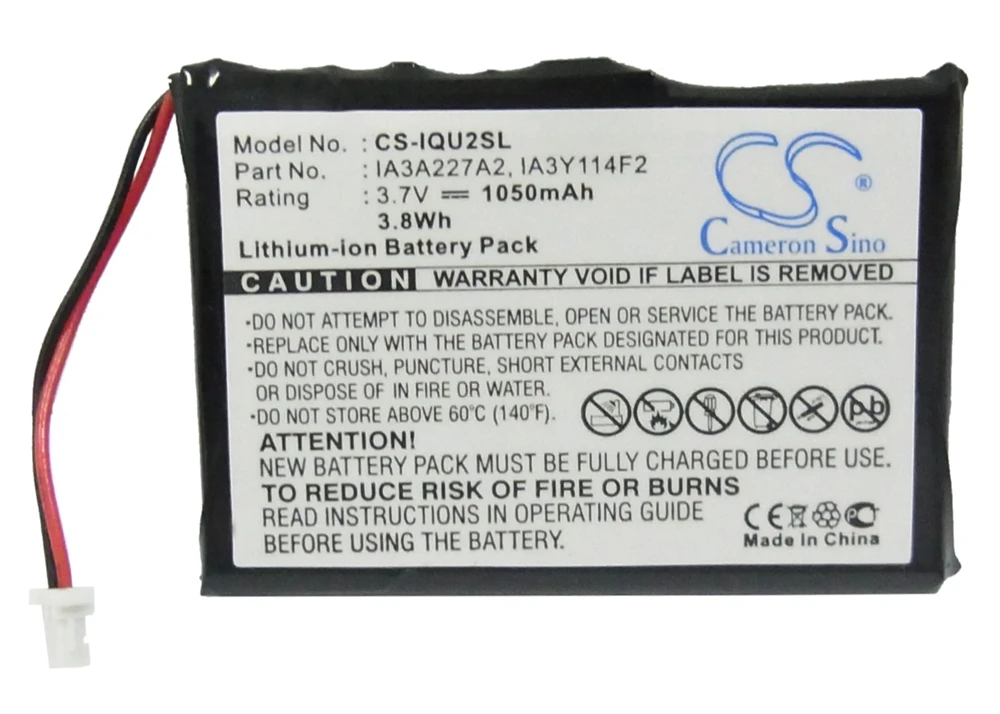 

Cameron Sino 1050mAh Battery for Garmin Quest 2, IA3A227A2, IA3Y114F2