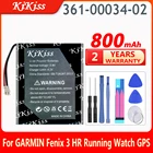 Аккумулятор KiKiss 800 мАч 361-00034-02 для Garmin Fenix 3, Fenix 3 HR,  Fenix3 GPS Sports Watch
