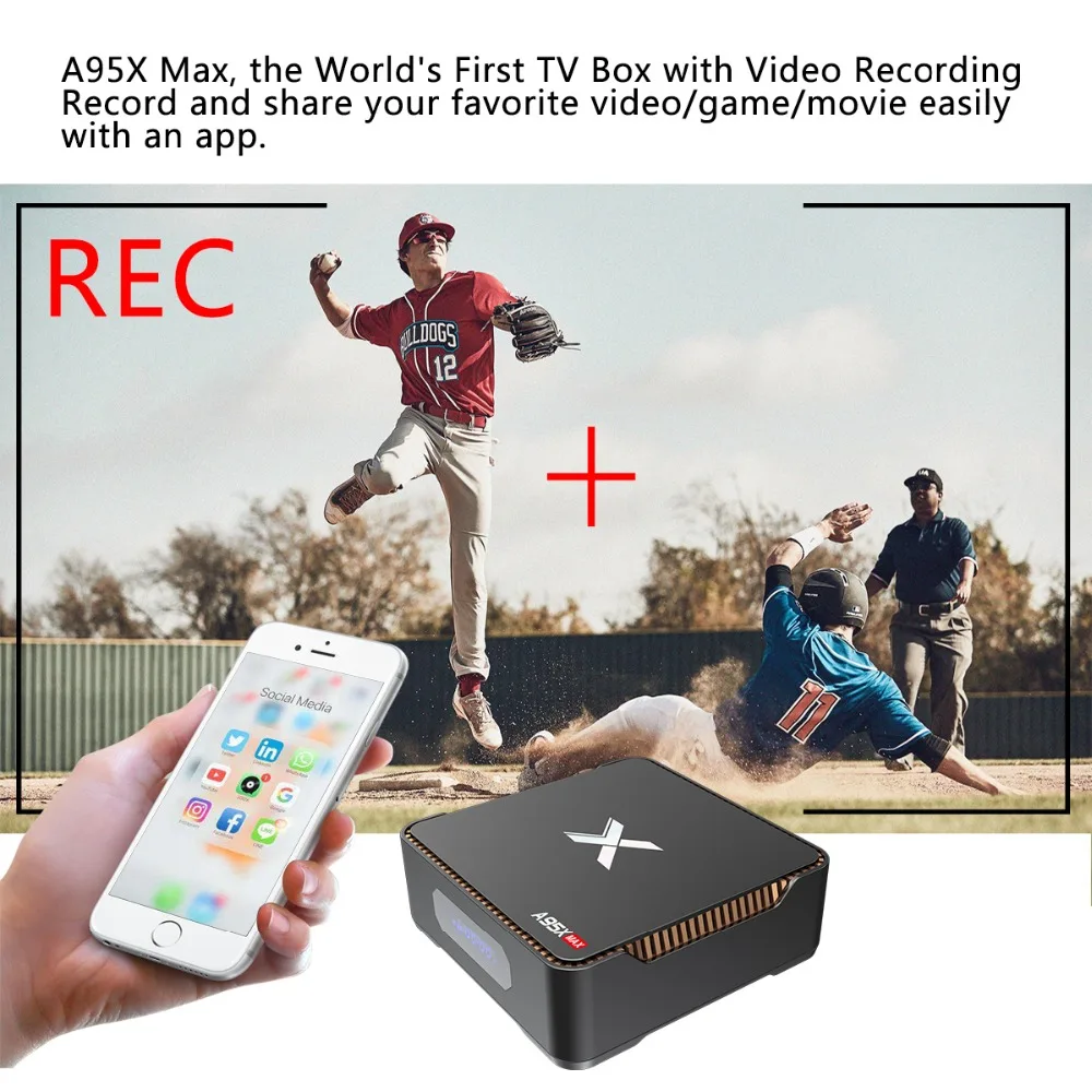 ТВ-приставка Android 8 1 2 4/5 0G Smart android tv box A95XMAX 4 Гб 64 WiFi Bluetooth SSD HDD 1000 м видеозапись