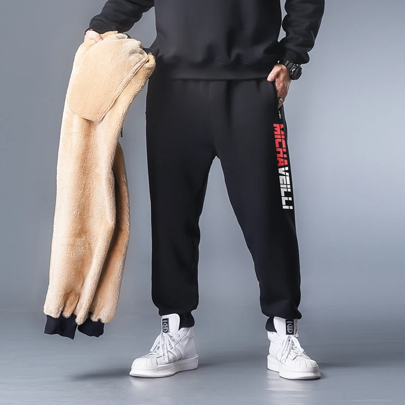 

XL-7XL 2020 уплотненной вельветовой одежды из Штаны Для мужчин Повседневное Jogger Обувь на теплом меху впитывает пот и Штаны флис с эластичной резинкой на талии брюки защитный чехол для мобильного телефона
