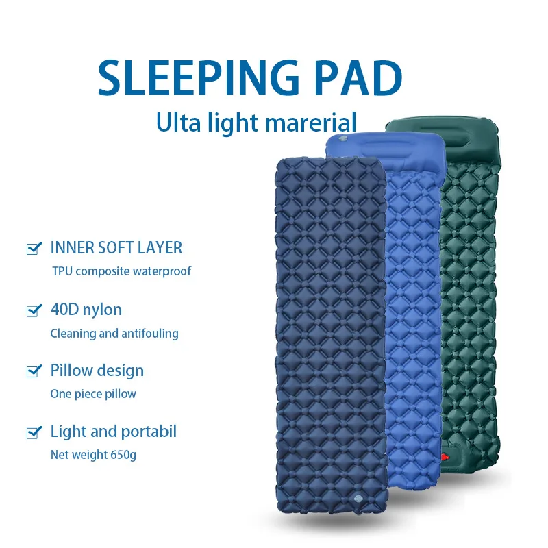 

Ultra Light Inflatable 500g Tent Sleeping Mat Presses Inflatable Mattress Camping Sleeping Pad Air Bed Sofa