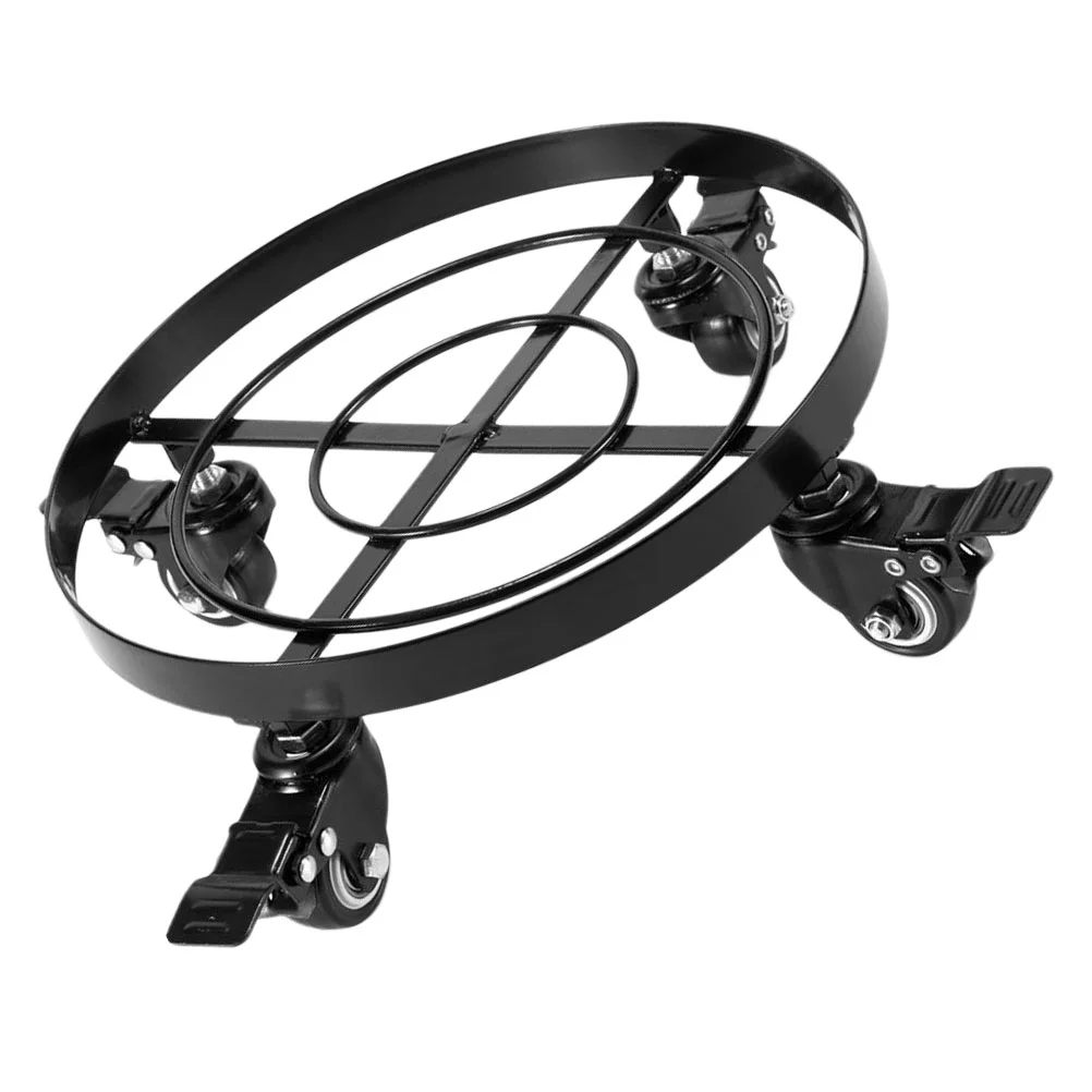 

1PC Universal Wheel Flower Stand Pulley Wood Wheel Flowerpot Base (Black)