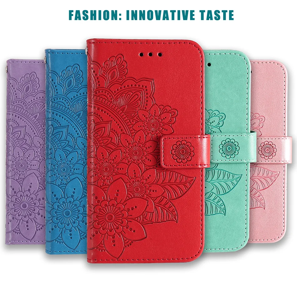 Phone Cover For Google Pixel 6 Pro Flower Premium Leather Wallet Case For iPhone 13 mini 12 Pro Max 11 X XR XS 7 8 Plus SE 2020 images - 6