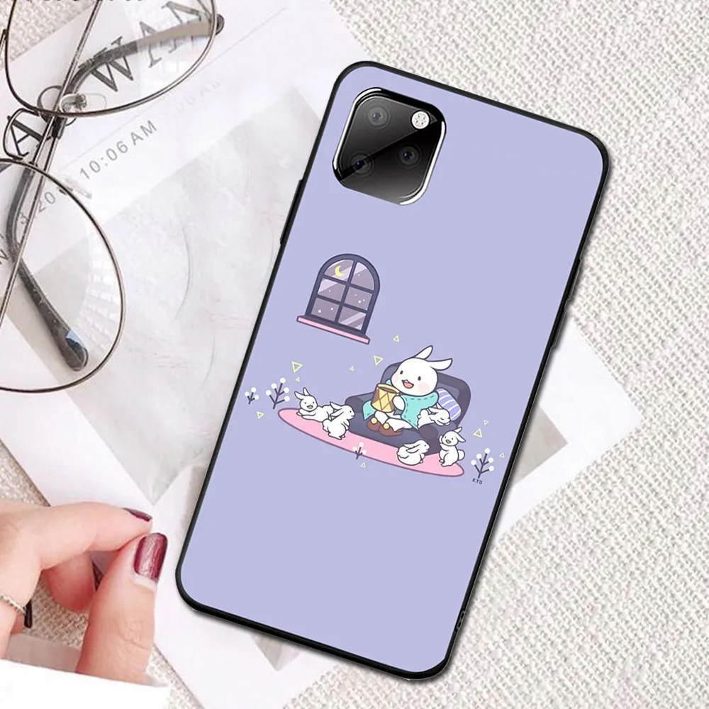 Мягкий силиконовый чехол для IphoneSe2020 11 XR 11Pro Max 8P 7P XS 8 6s черный защитный из ТПУ с