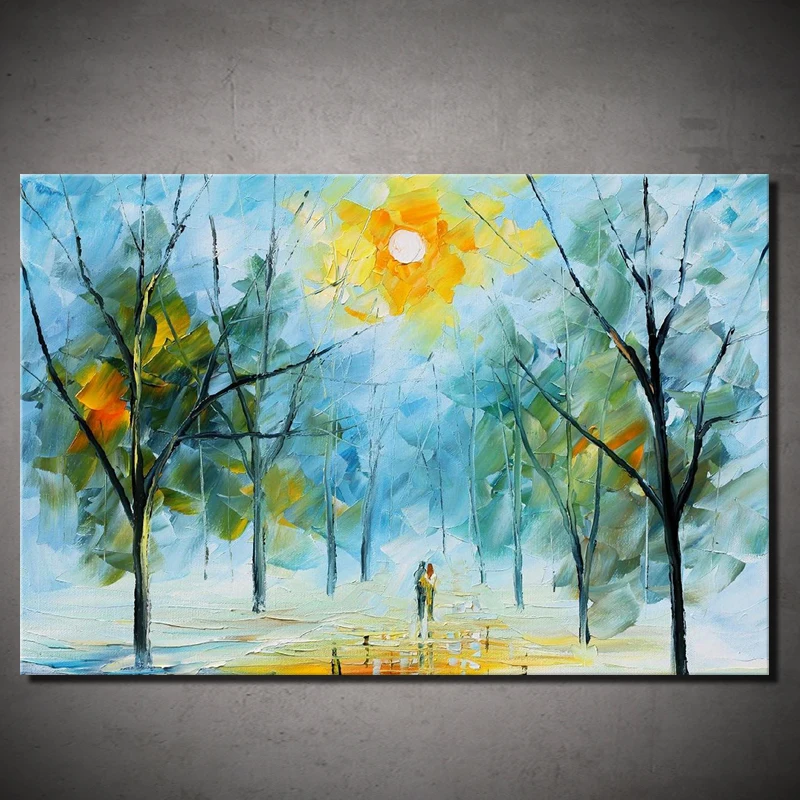 Палитра для рисования маслом ручной работы нож толстая краска теплый весенний