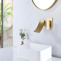 all copper dark installed embedded basin into the wall faucet hotel works to draw gold gun ash