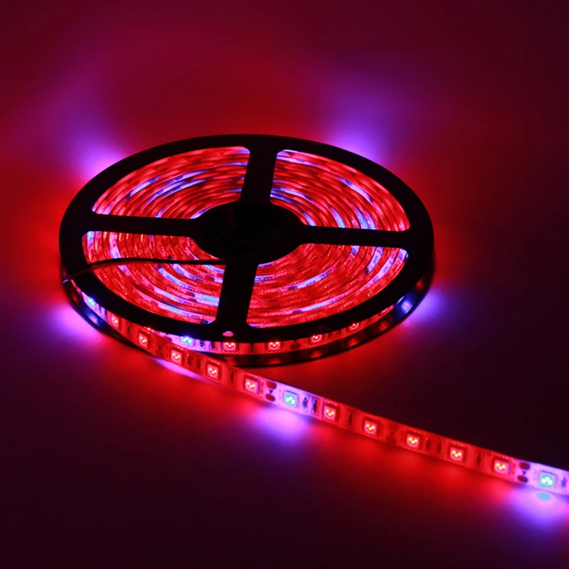 50 м/лот 630nmRed + 1 450nmBlue SMD светодиодная ленсветильник для выращивания гибкая лампа