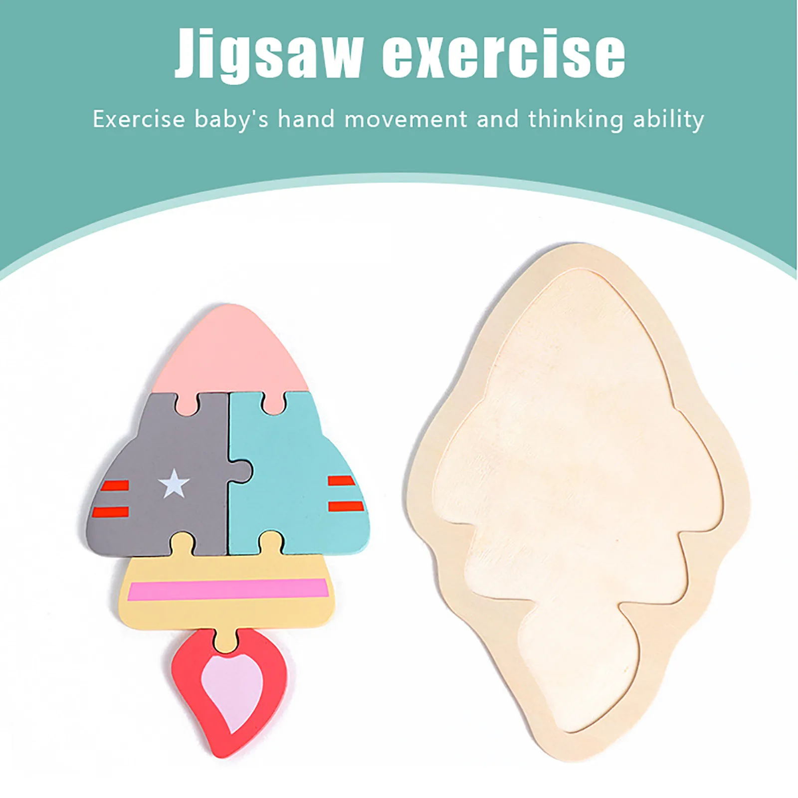 

2021 New Educational Children's Wooden Animal 3d Three-dimensional Splicing Toy Parent-child Interactive Educational Toys