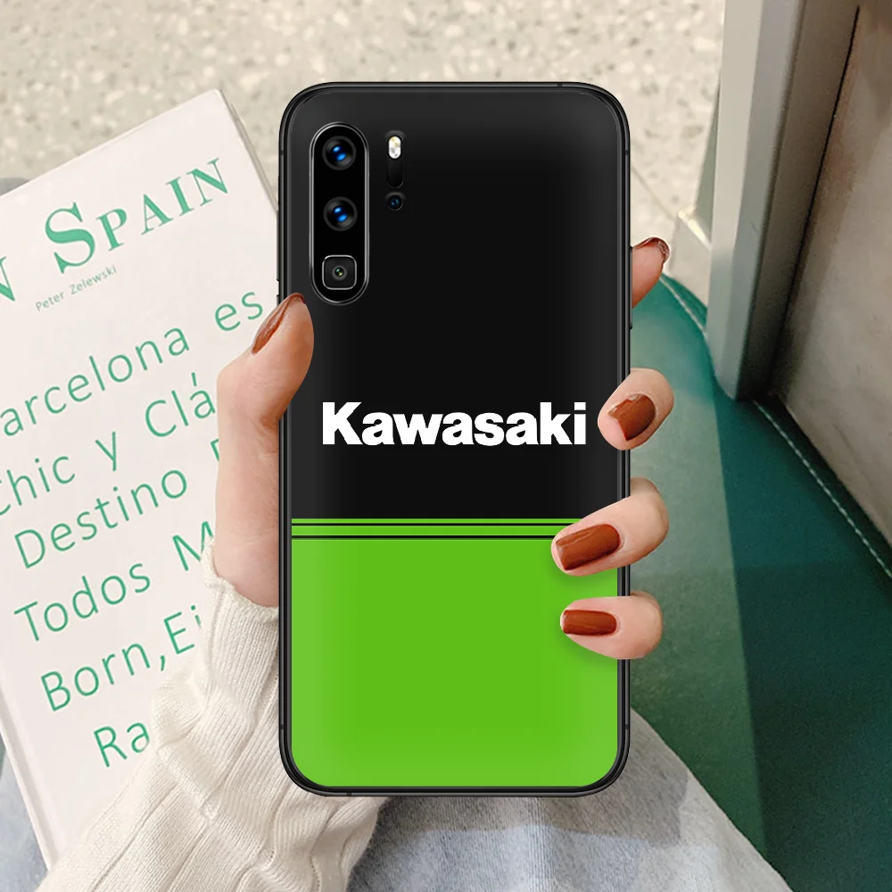 

Kawasaki Ninja moto Phone case For Huawei P Mate Smart 10 20 30 40 Lite Z 2019 Pro black prime soft waterproof 3D back silicone