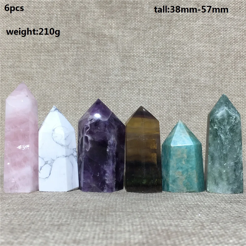 6 шт. высококачественные декоративные натуральные Резные кварцевые