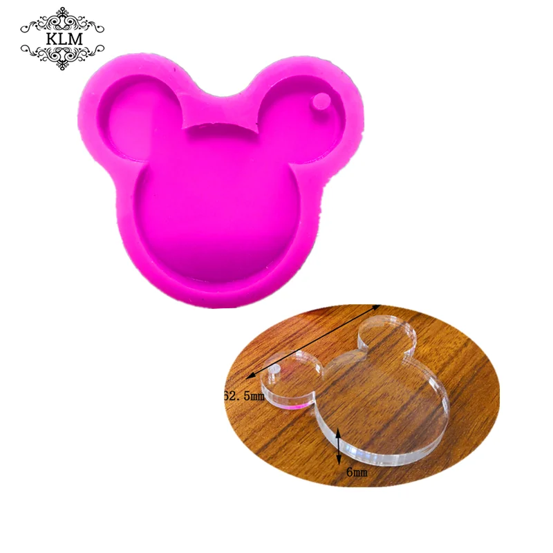 Форма для брелока в форме головы мыши KLM силиконовая форма из эпоксидной смолы