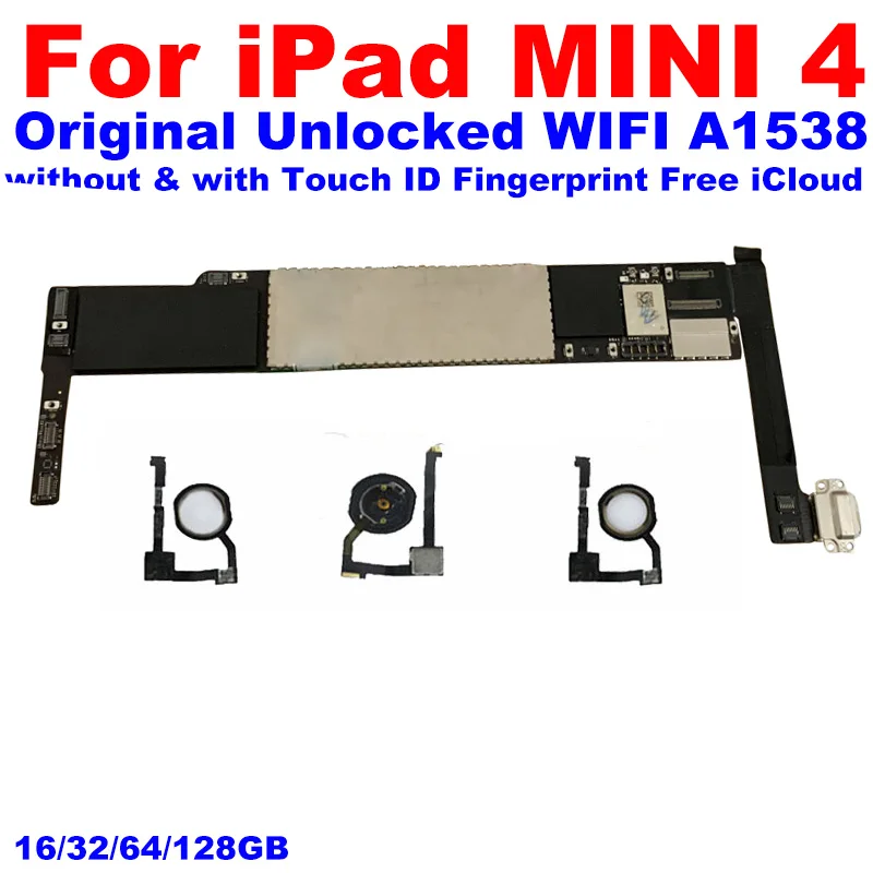 Для iPad Mini4 материнская плата Wifi версия A1538 для Mini 4 Хорошая разблокировка ICloud