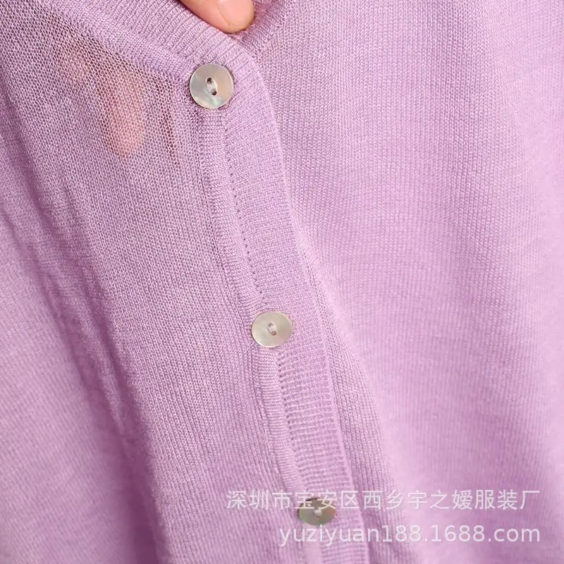 LEH 2019 летний Кардиган женские тонкие свитера наружный вязаный Топ розовый белый