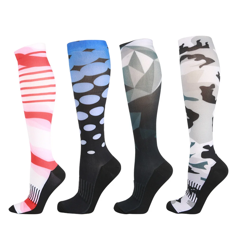 

Printed pressure socks running fast dry sports long compression socks 2021 hot sale