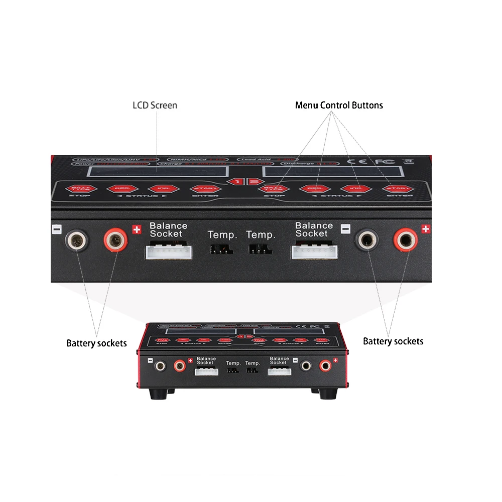 Оригинальное зарядное устройство ультра мощности UP240AC DUO 240 Вт 2 в 1 LiPo NIMH NiCd Battery RC