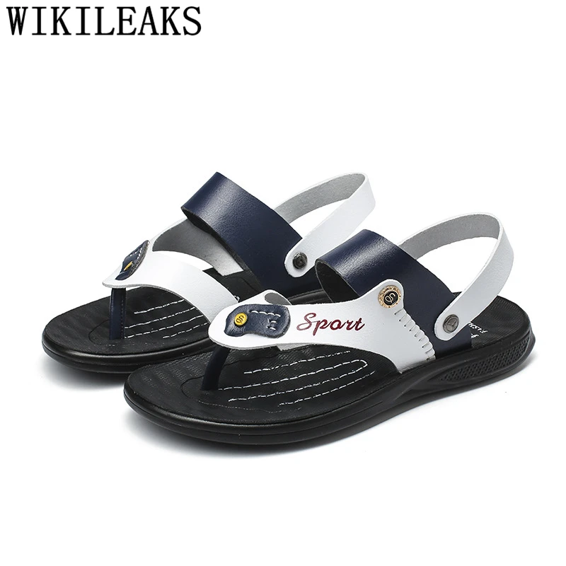 

Flip Flops Men Summer Shoes Beach Sandals Leather Sandals Men Designer Shoes Men Outdoor Sandals Heren Schoenen Sepatu Pria 2021