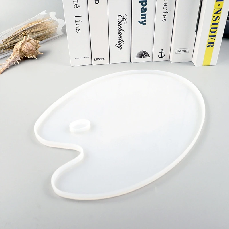 

Handmade Paint Palette Resin Casting Mold 10 x 8 Inches Oval shape Art Palette Resin Mold DIY Art Craft Painting Molds