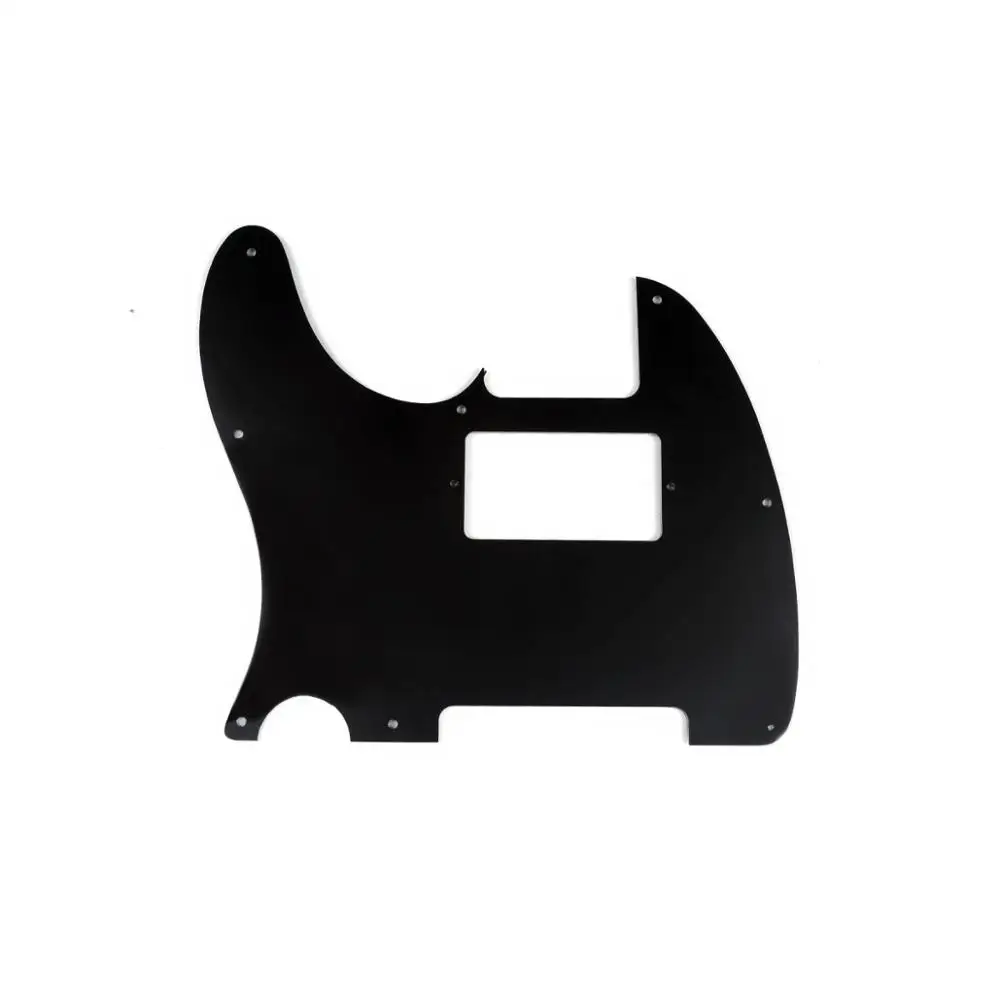 Musiclily 8 отверстий гитары Tele Pickguard Humbucker HH для США/мексиканский сделано Fender Стандартный Telecaster современный стиль, 3Ply черный