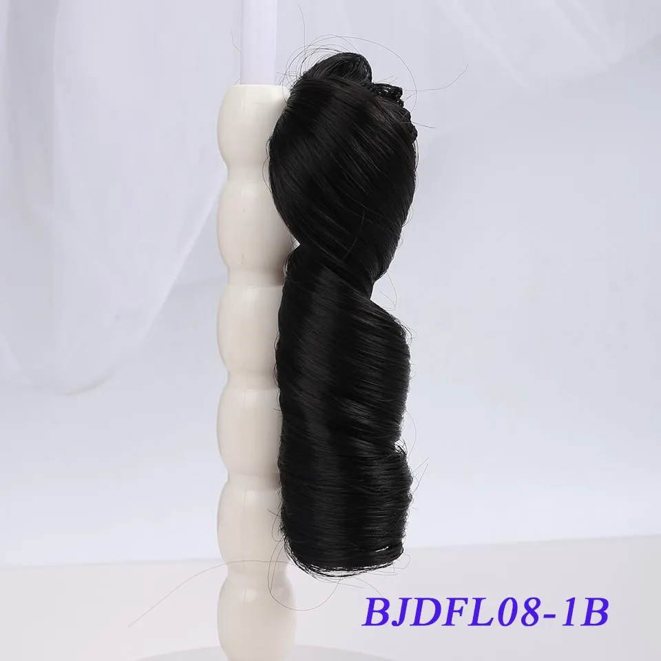 1B Bybrana длинные вьющиеся волосы 30 см* 100 см и 15 см* 100 см bjd DIY парик для кукол - Цвет: 1B