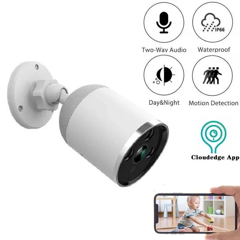 

Мини-камера видеонаблюдения, 2 МП, 1080P, беспроводная, влагозащищенная