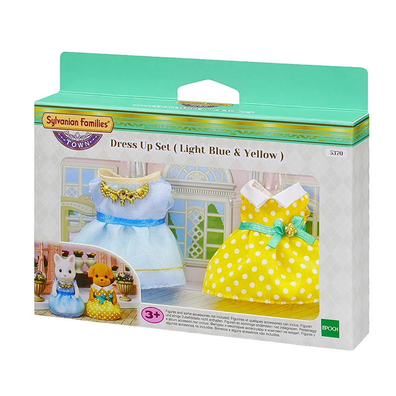 Набор платьев серии S01 Sylvanian Family City желтый и синий кукольный домик игровой набор