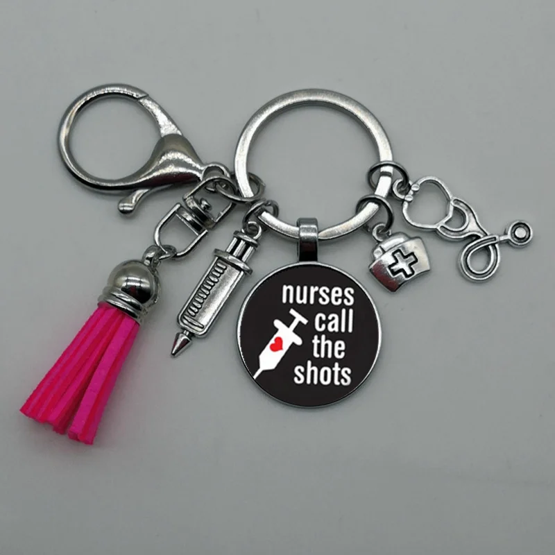 Новинка модный стеклянный стетоскоп для медсестры брелок из сплава с кисточкой
