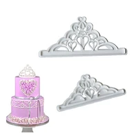 wedding crown fondant embosser lace flower cookie cutters chocolates biscuit molds icing kitchen party baking decoratingtools