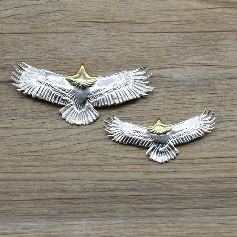 

Takahashi Kagura Goro's Thai Silver Retro Necklace Pendant Feathers 925 Sterling Silver Pendant Eagle Wings Men Women Jewelry