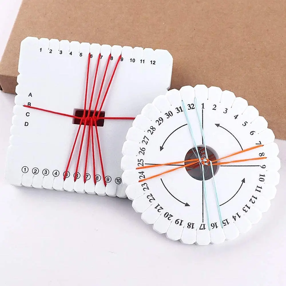 

2Pcs/lot Bracelet Knitting Kumihimo Disc Disk Tray Braided Rope Knot Knitting Tool Thread Handmade Jewelry Desgin Board
