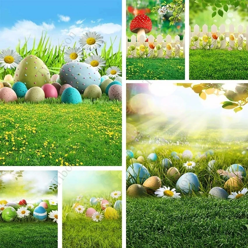 Весенний фон Пасхальная фотография яйца деревянная стена цветы трава дети