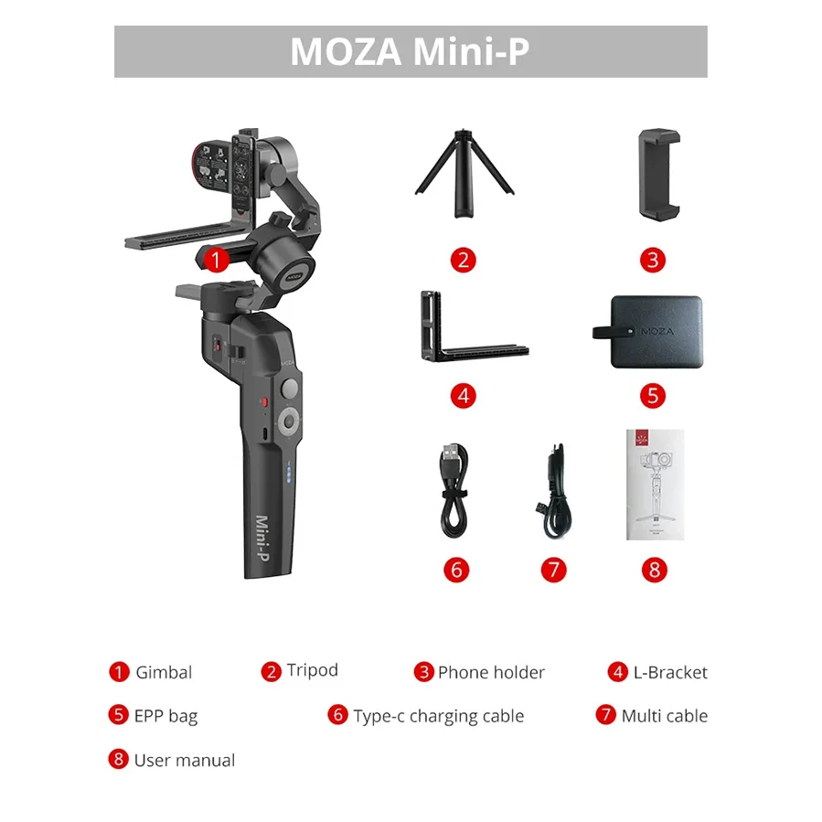 Moza Mini P 3-осевой ручной стабилизатор для смартфона для Sony A7R3 A6400 беззеркальной камеры Pocket Action GoPro против g6 max plus on.