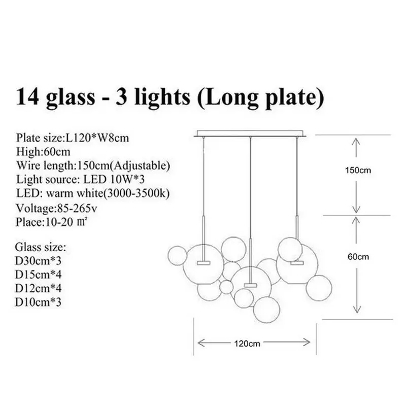 14 glass Long plate Современный Стеклянный подвесной блестящий дизайн светодиодный креативный Люстра для гостиной спальни Лофт кухни столовой современный декор - Цвет абажура: 14 glass Long plate