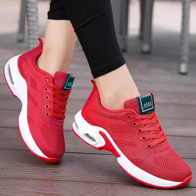 Women Shoes Running Sneakers Outdoor Fashion Sports Ladies Shoes Breathable Lightweight Comfort Running Gym Shoes Air Lace Up