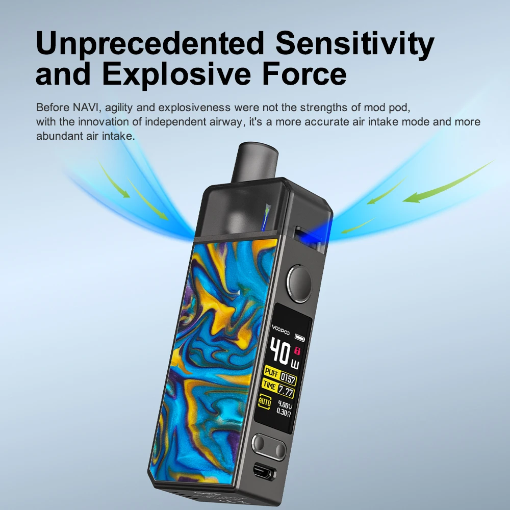 VOOPOO Navi мод Pod 40 Вт комплект 1500 мАч встроенный аккумулятор 3 8 мл картридж PnP VM3 VM4