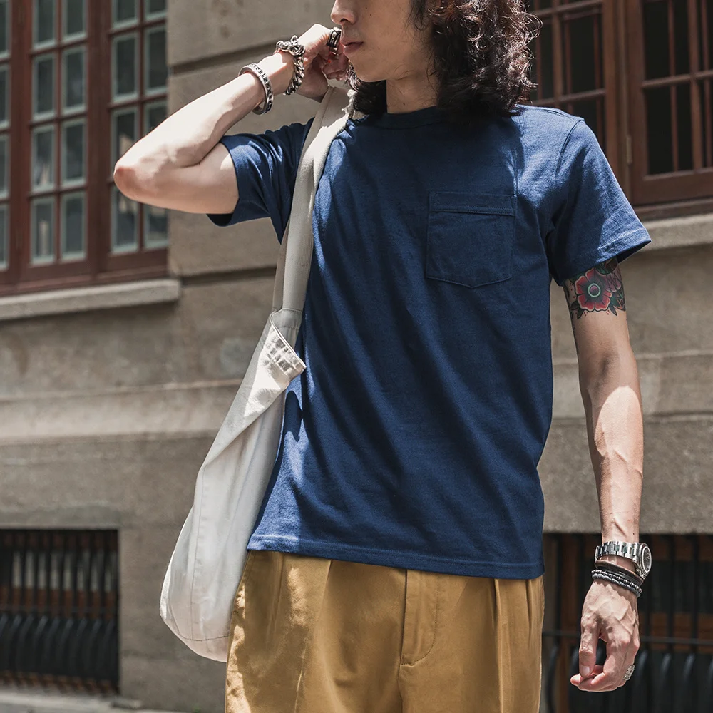 

Solid Pocket Bronson T-Shirts Athletic Fit Men's Crew Neck Tee Shirts