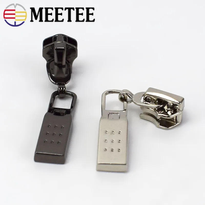 10 шт. Meetee 5 # насадка-слайдер из сплава на молнии для металлических молний шитья