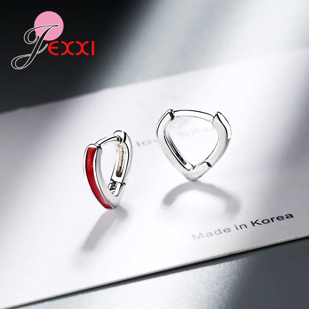 Серьги-кольца JEXXI женские украшение для ушей в виде сердца бижутерия | Украшения и