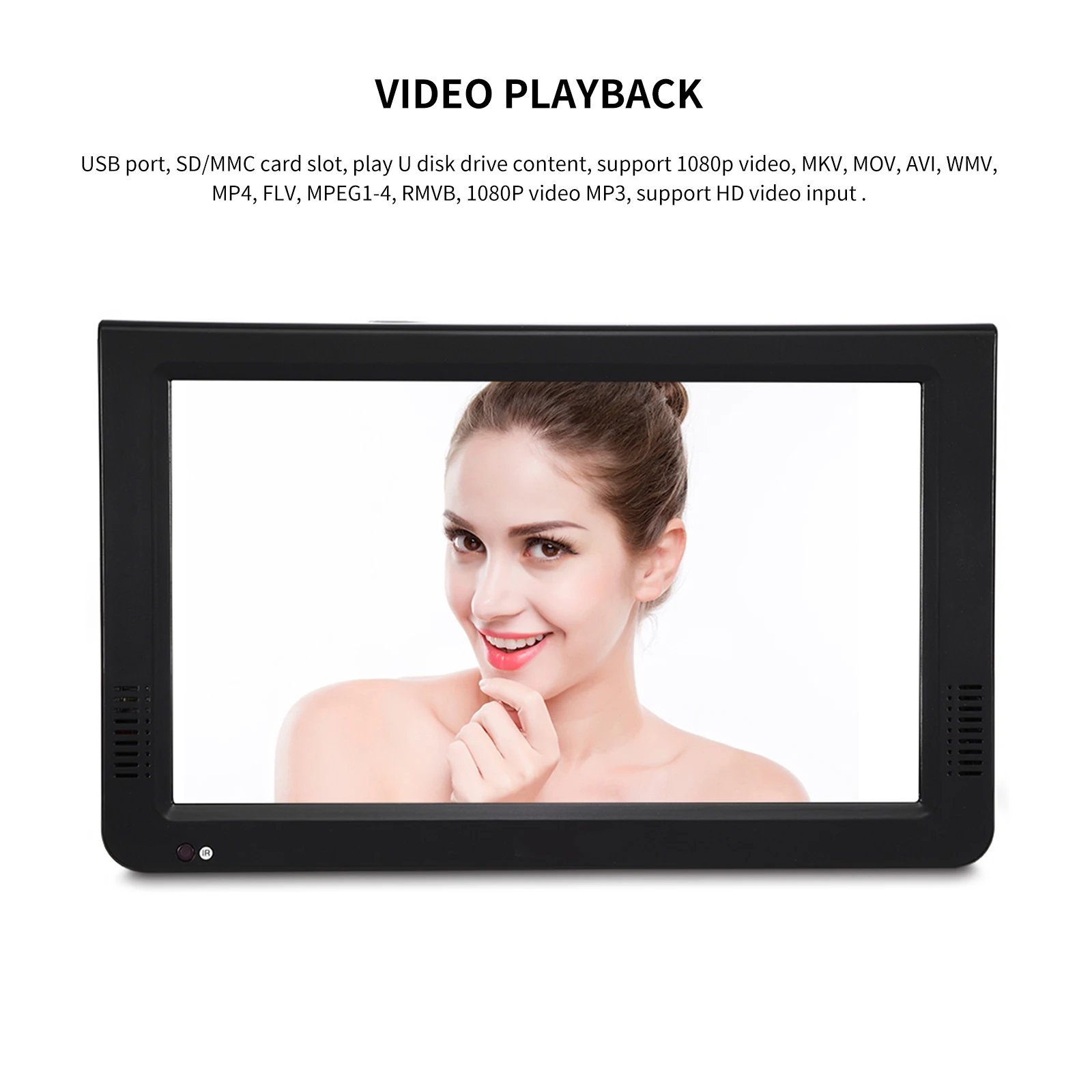 

LEADSTAR 10 Inch LCD Digital Television Portable TV 1080P HD HDMI-Compatible Video Player For Home Car EU/UK Plug 110‑220V