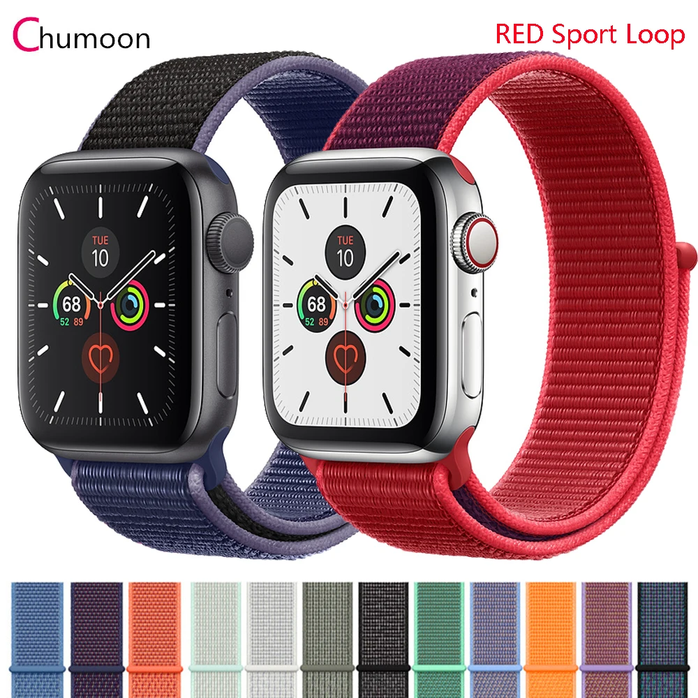 Ремешок для apple watch 5 44 мм 40 мм 42 мм 38 мм iwatch Series 3 2 1 нейлоновый спортивный ремешок для часов Браслет apple watch 5 4 band