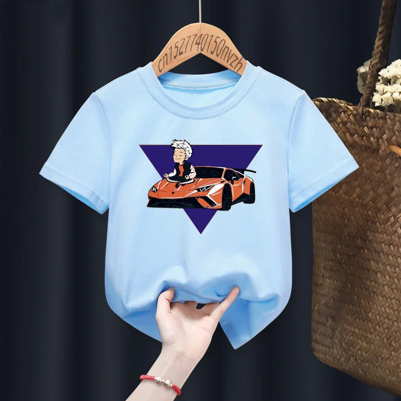 Camisetas con estampado de Merch A4 Lamba para ni&ntilde;os, conjunto de ropa familiar informal, Tops de moda para ni&ntilde;os y ni&ntilde;as, 100%-3