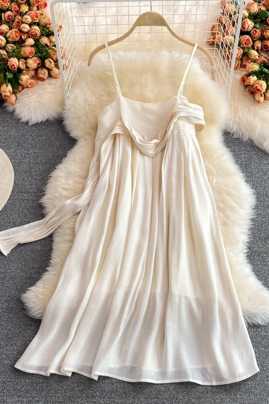 

Women's summer 2021 new sweet super fairy French mid long first love dress
