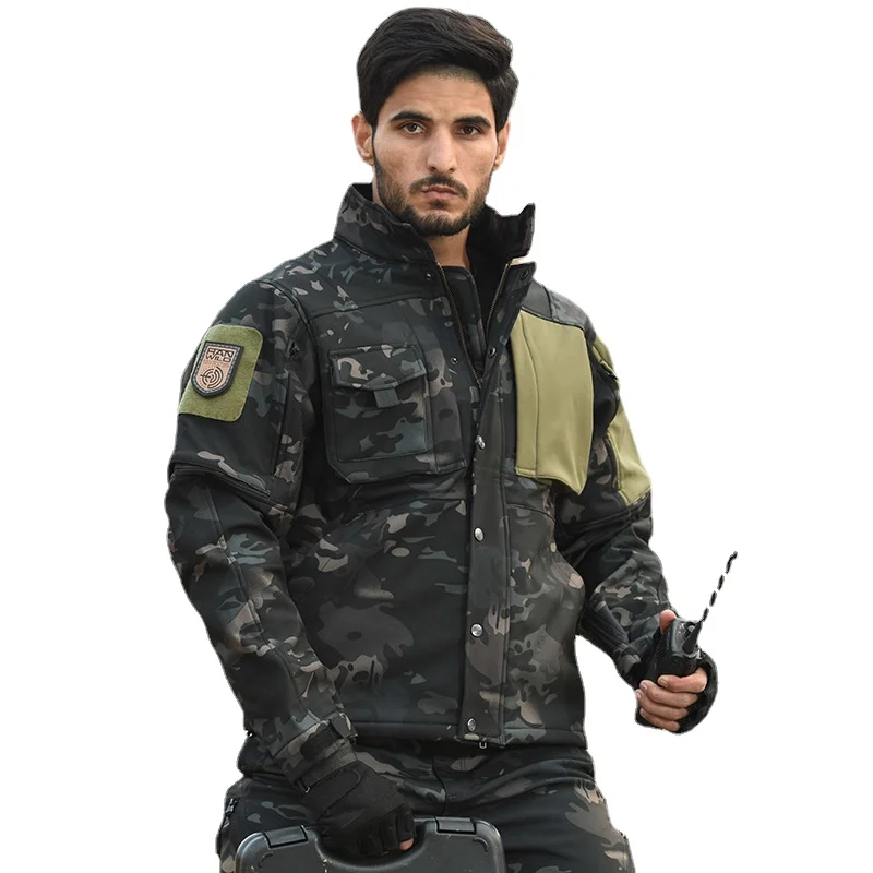 

Tactical Jackets Soft Shell Men's Hunting Windbreaker Waterproof Camouflage Coat Airsoft Thermal Clothing for Hiking Camping