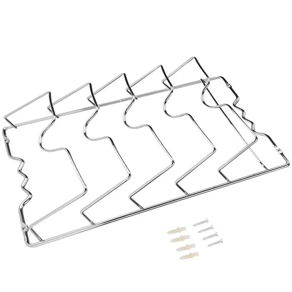 

Multifunctional kitchen storage rack metal five layer pot cover rack electroplating racks wall mounted MJ070405