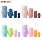 8 шт.компл. детские строительные блоки из мягкого силикона Дженга, 3D складные Обучающие строительные блоки, Искусственный Кролик, медведь, силиконовый Прорезыватель