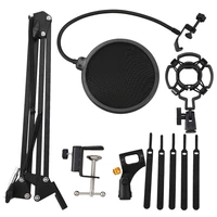 desktop microphone stand suspension boom scissor arm stand with 38 58 screw shock mount clipcable ties