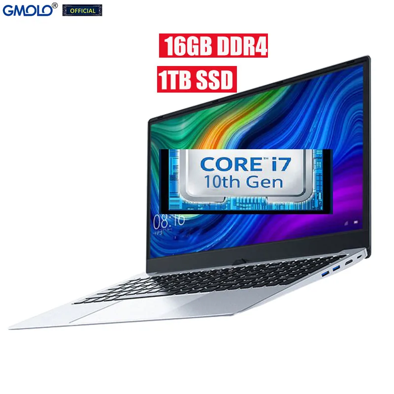 Игровой ноутбук GMOLO I7 10-го поколения 16 Гб DDR4 RAM ТБ SSD (1000 ГБ) металлический компьютер