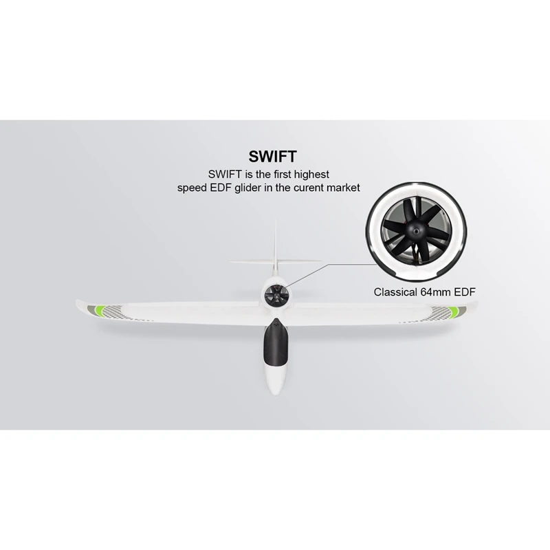 

TOPRC Swift 1200mm Wingspan EPO Sport 160KM/H 64mm EDF RC Plane PNP